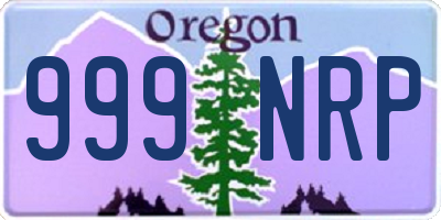 OR license plate 999NRP