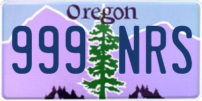 OR license plate 999NRS