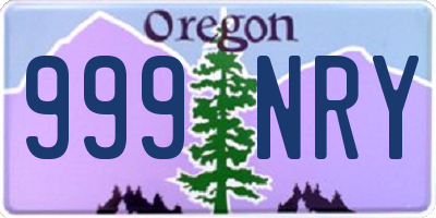 OR license plate 999NRY