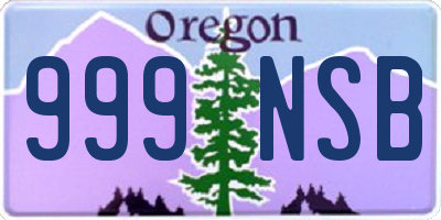 OR license plate 999NSB