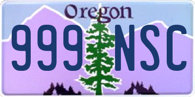 OR license plate 999NSC