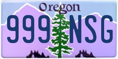 OR license plate 999NSG