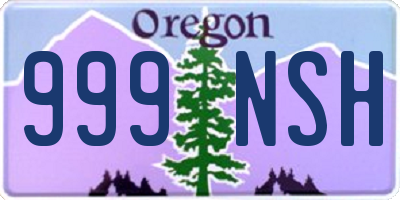 OR license plate 999NSH