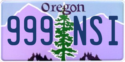 OR license plate 999NSI
