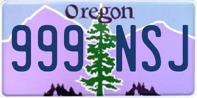 OR license plate 999NSJ