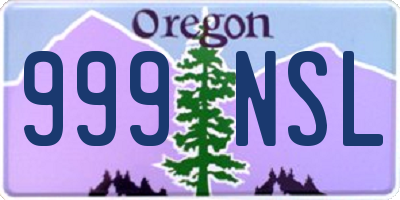 OR license plate 999NSL