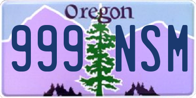 OR license plate 999NSM