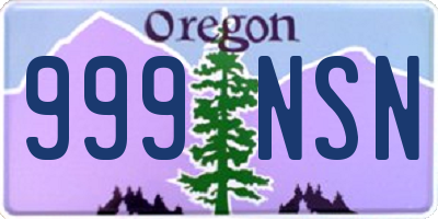 OR license plate 999NSN