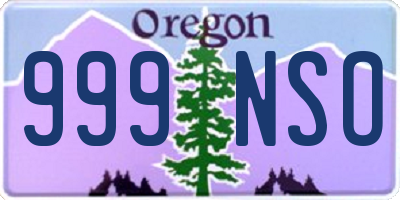 OR license plate 999NSO