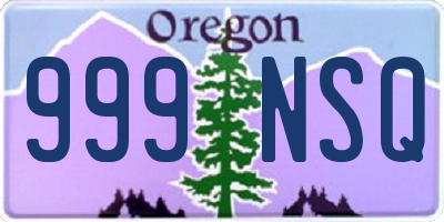 OR license plate 999NSQ