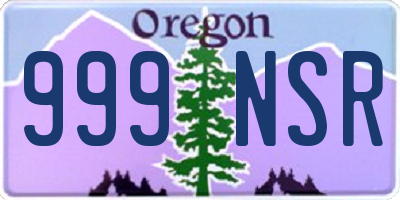 OR license plate 999NSR