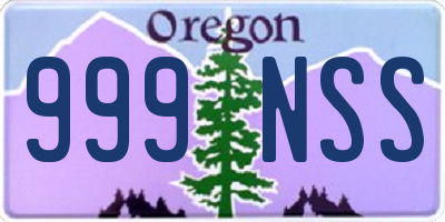 OR license plate 999NSS