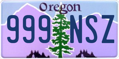 OR license plate 999NSZ