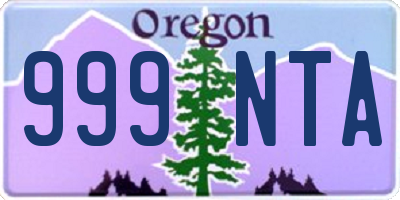 OR license plate 999NTA