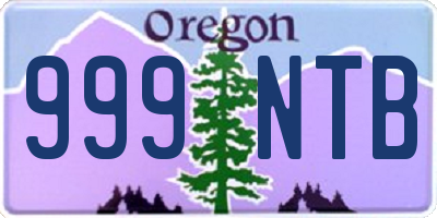 OR license plate 999NTB