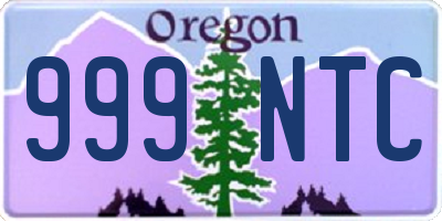 OR license plate 999NTC