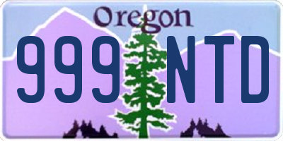 OR license plate 999NTD