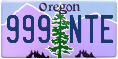 OR license plate 999NTE