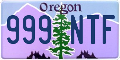 OR license plate 999NTF