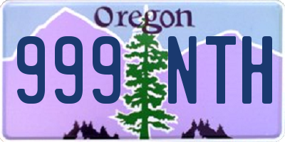 OR license plate 999NTH