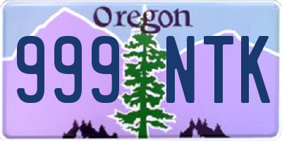 OR license plate 999NTK