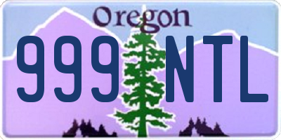 OR license plate 999NTL