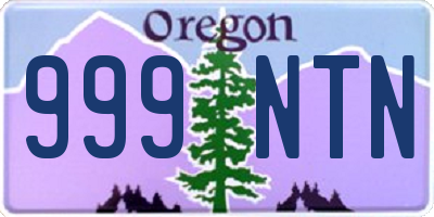 OR license plate 999NTN