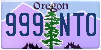 OR license plate 999NTO