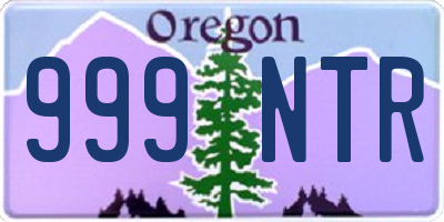 OR license plate 999NTR