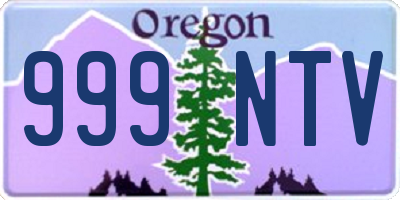 OR license plate 999NTV