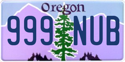OR license plate 999NUB