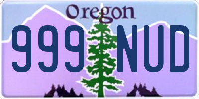 OR license plate 999NUD