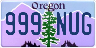 OR license plate 999NUG