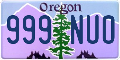 OR license plate 999NUO