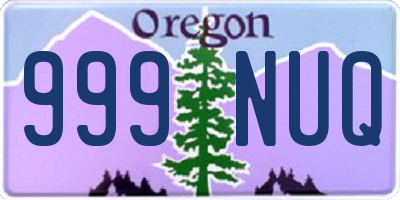 OR license plate 999NUQ