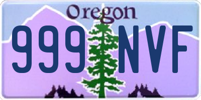 OR license plate 999NVF