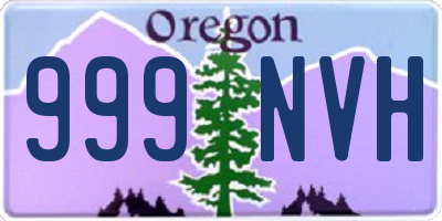 OR license plate 999NVH