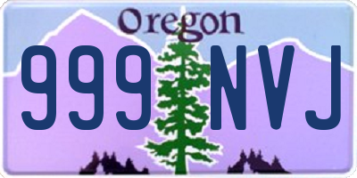 OR license plate 999NVJ