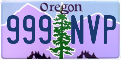 OR license plate 999NVP