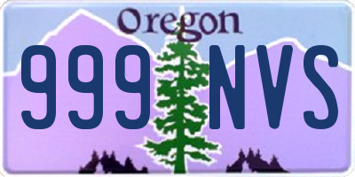 OR license plate 999NVS