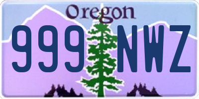 OR license plate 999NWZ