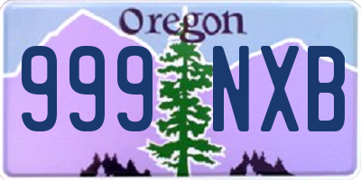 OR license plate 999NXB