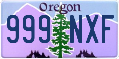 OR license plate 999NXF