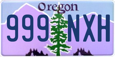 OR license plate 999NXH