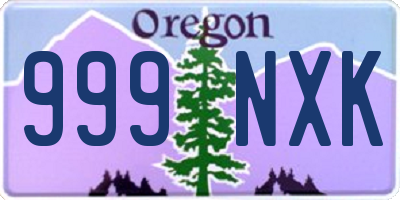 OR license plate 999NXK