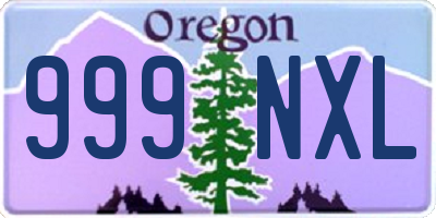 OR license plate 999NXL