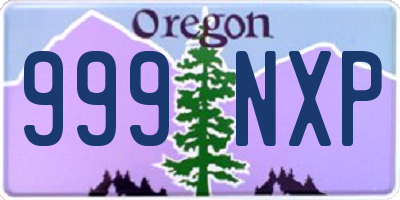 OR license plate 999NXP