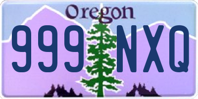 OR license plate 999NXQ