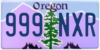 OR license plate 999NXR