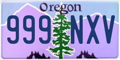 OR license plate 999NXV